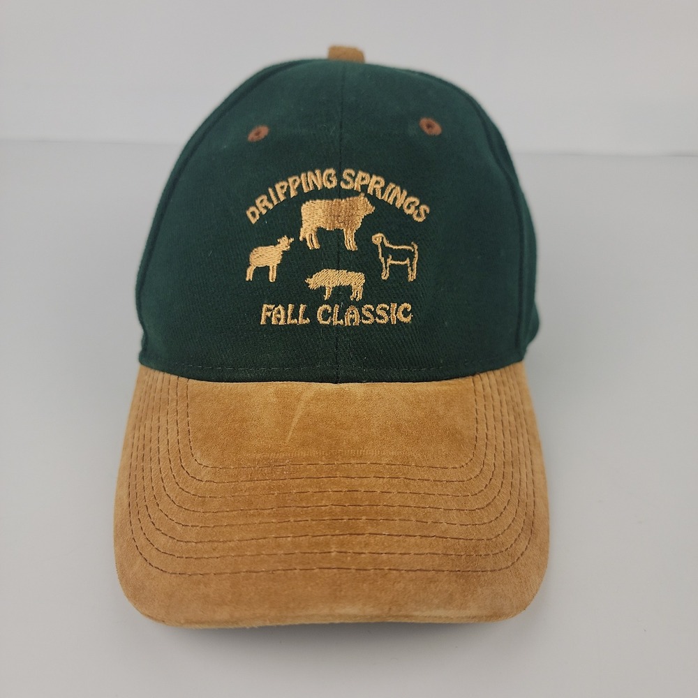 OTTO Dripping Springs Fall Classic Hat Green Tan Suede Brim Livestock Strapback